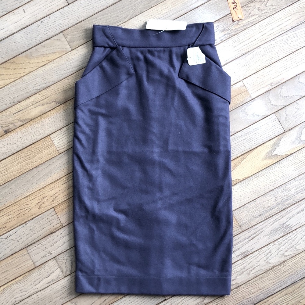 Classic Navy Pencil Skirt - Women's Tailored Fit